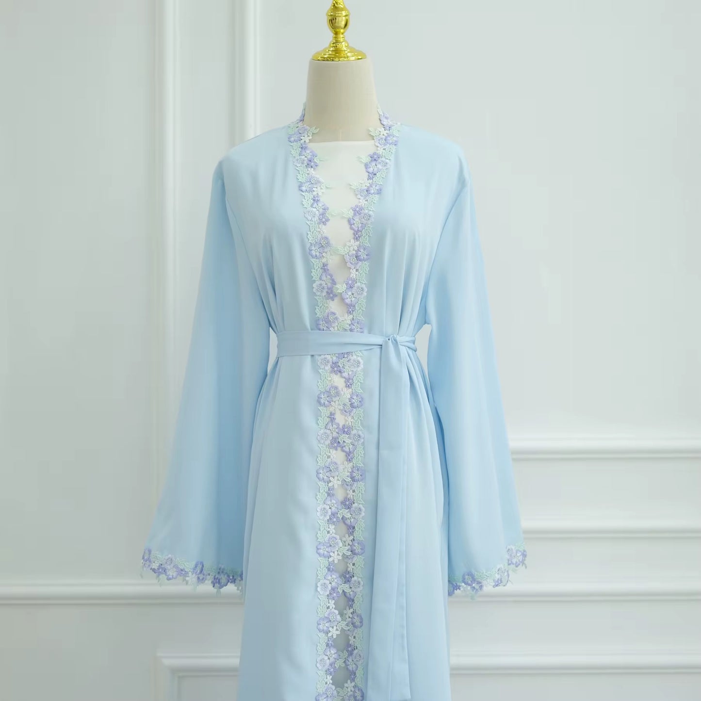 Azure Blossom Abaya