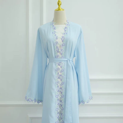 Azure Blossom Abaya