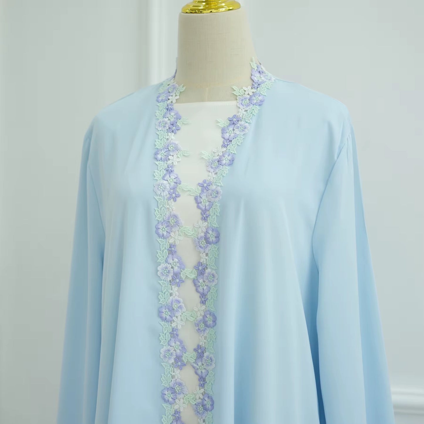 Azure Blossom Abaya