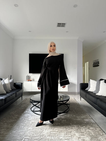 White Line Abaya