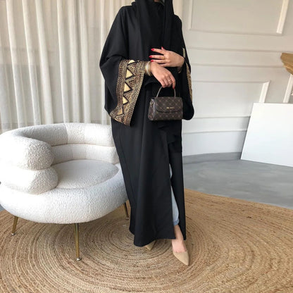 Raihana Embroidered Wide Sleeve Abaya