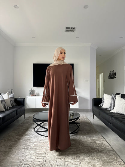 White Line Abaya