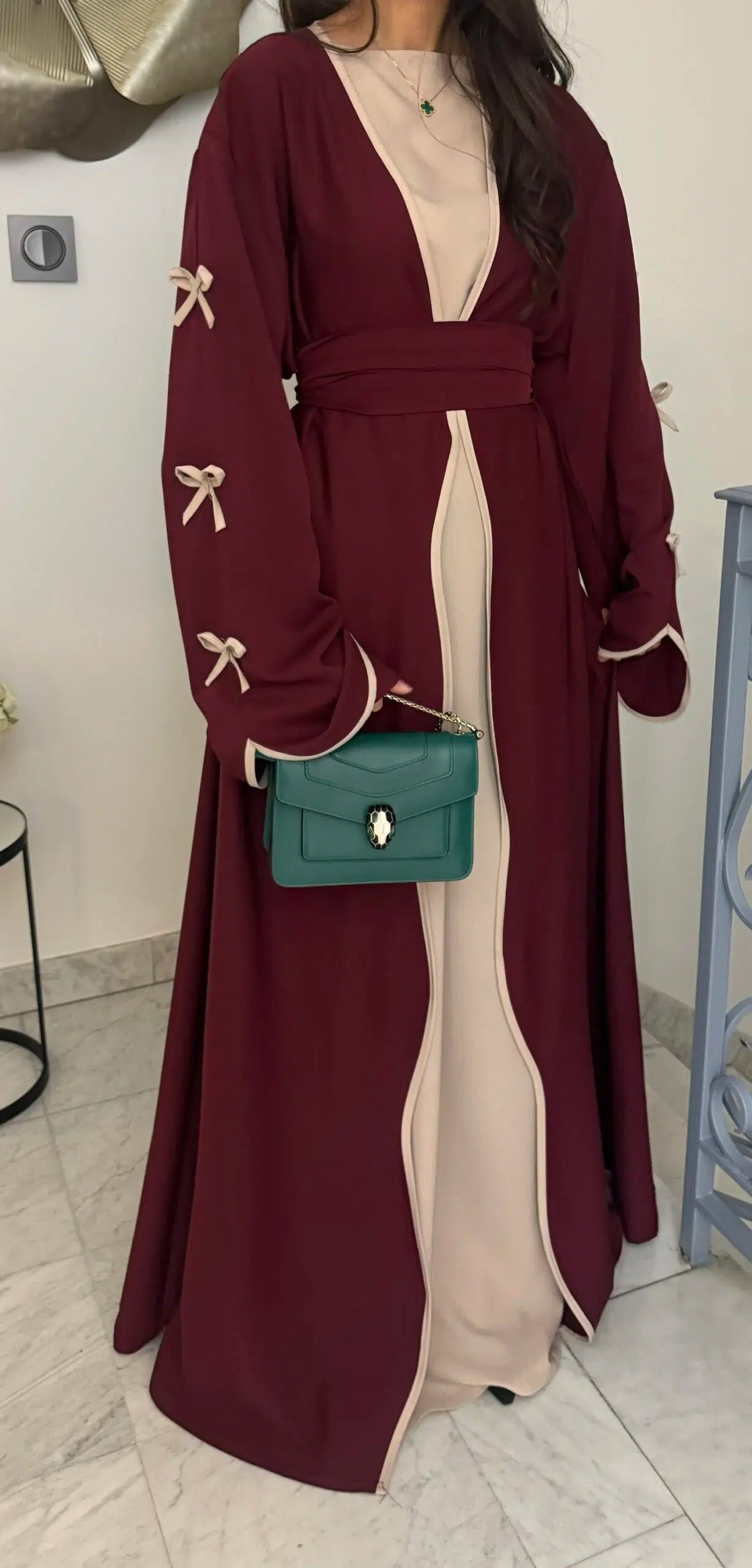 Reem - Bow Detail Abaya Set