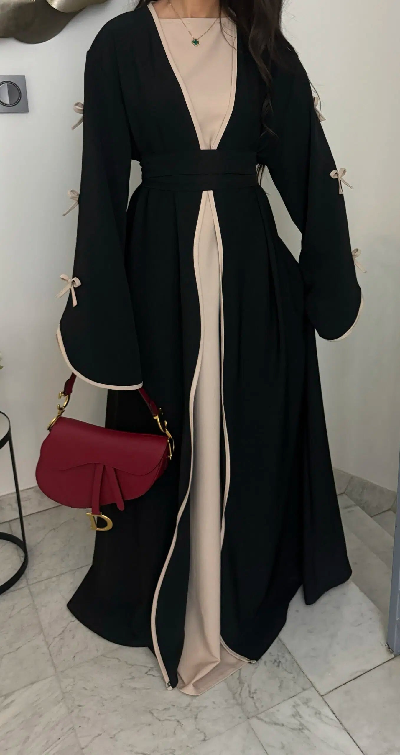 Reem - Bow Detail Abaya Set