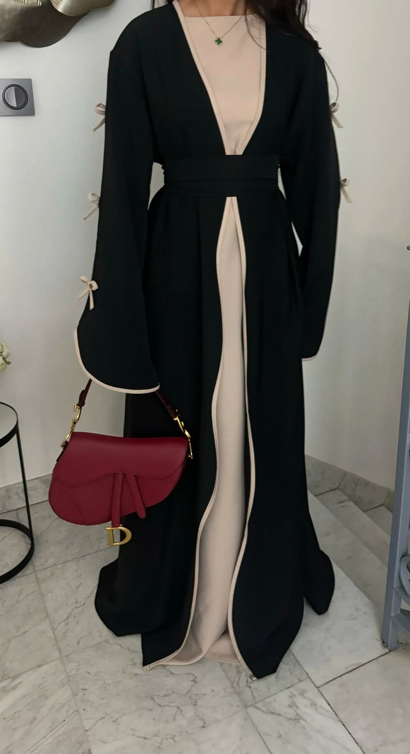 Reem - Bow Detail Abaya Set