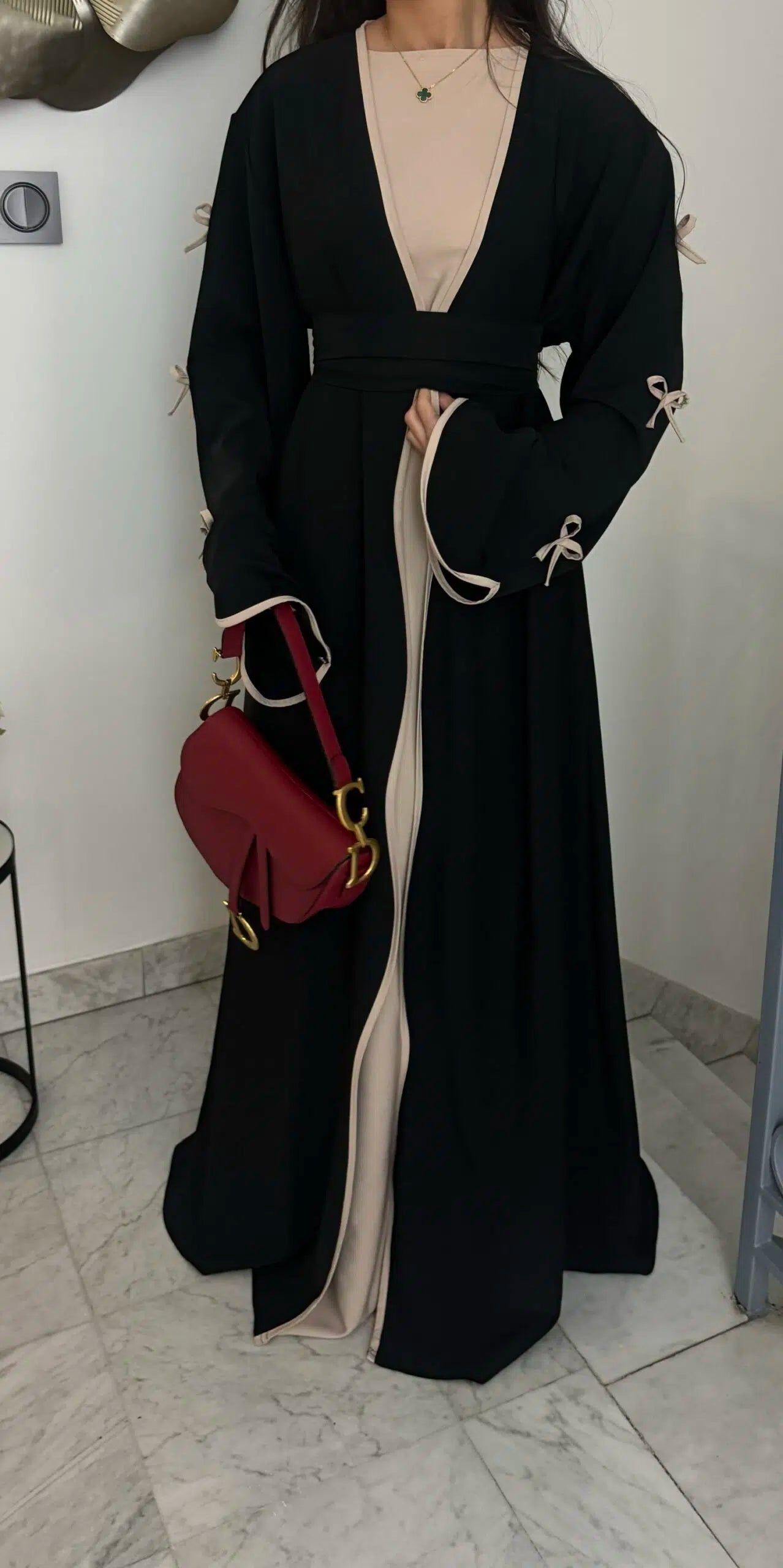 Reem - Bow Detail Abaya Set