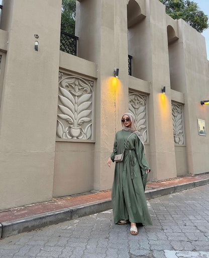 Wrap Abaya - Three Piece Set