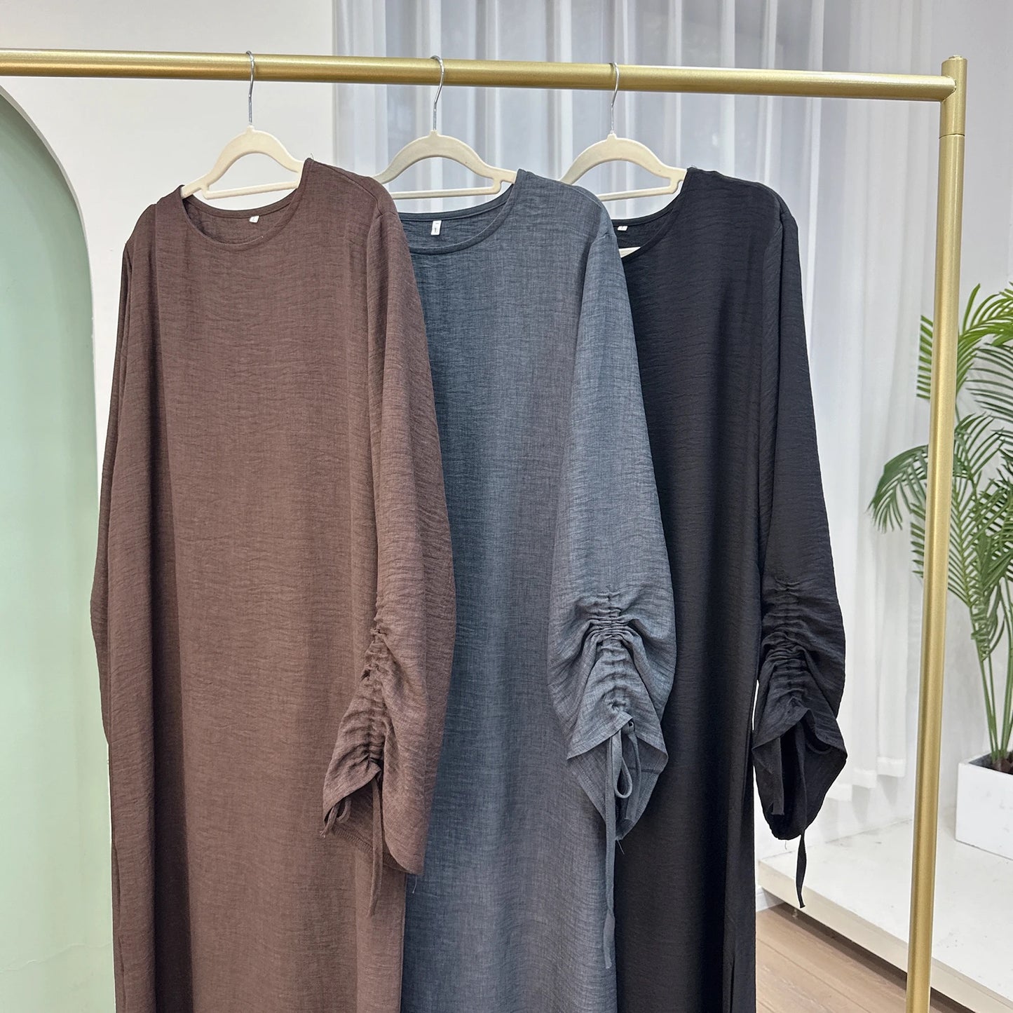 Hala Drawstring Crepe Abaya