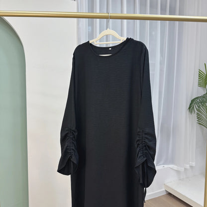 Hala Drawstring Crepe Abaya