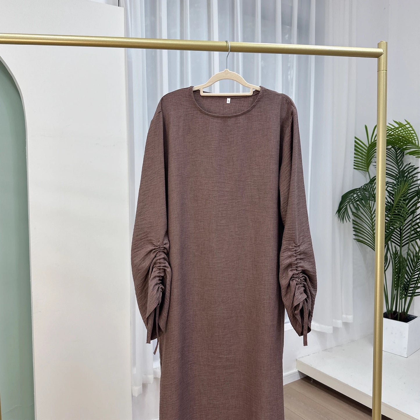 Hala Drawstring Crepe Abaya