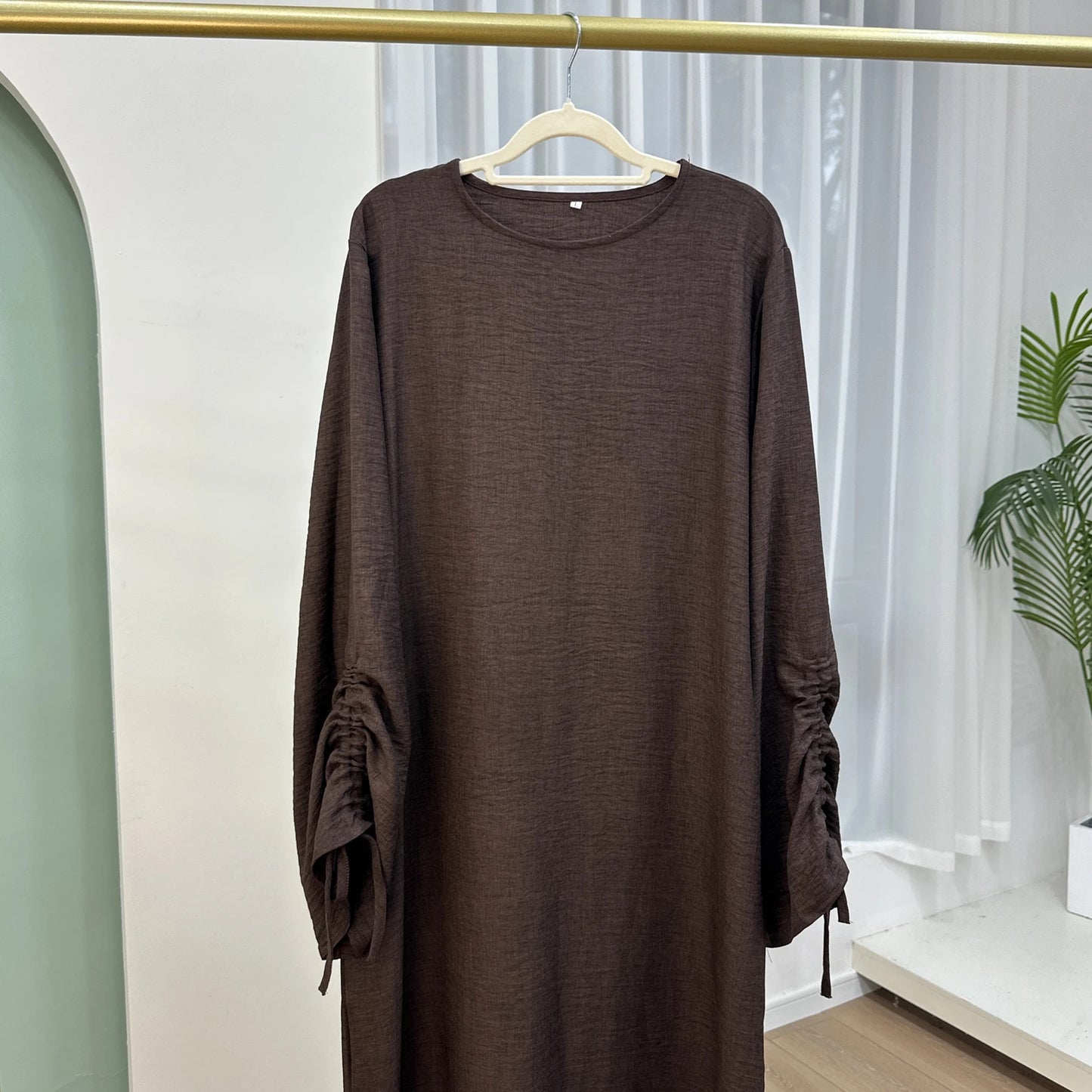 Hala Drawstring Crepe Abaya