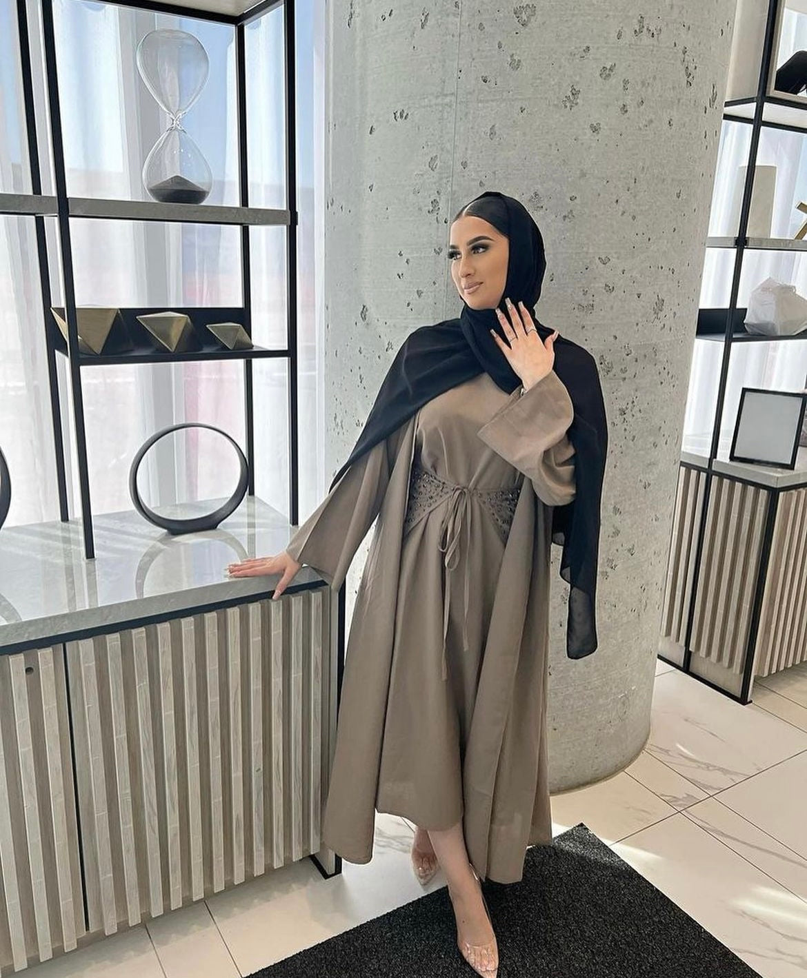 Stone Cold - Wrap Abaya Set