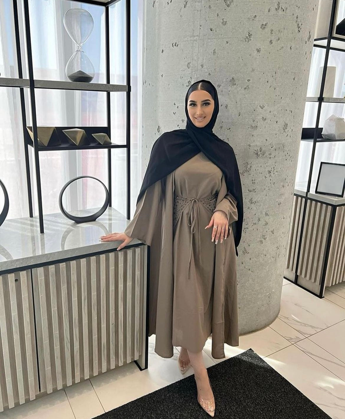 Stone Cold - Wrap Abaya Set