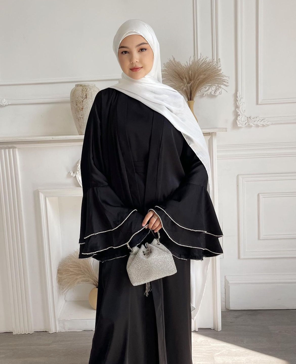 Trumpet Sleeve Abaya Set