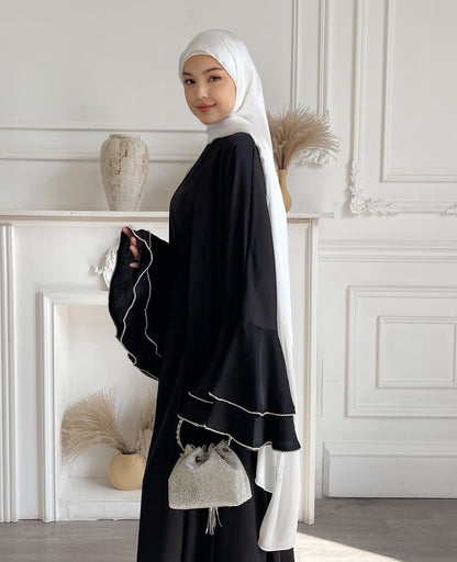 Trumpet Sleeve Abaya Set