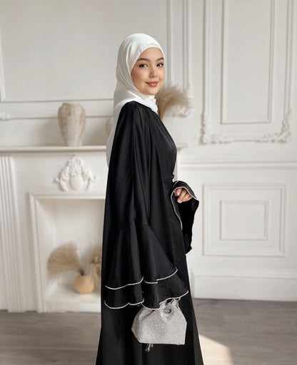 Trumpet Sleeve Abaya Set