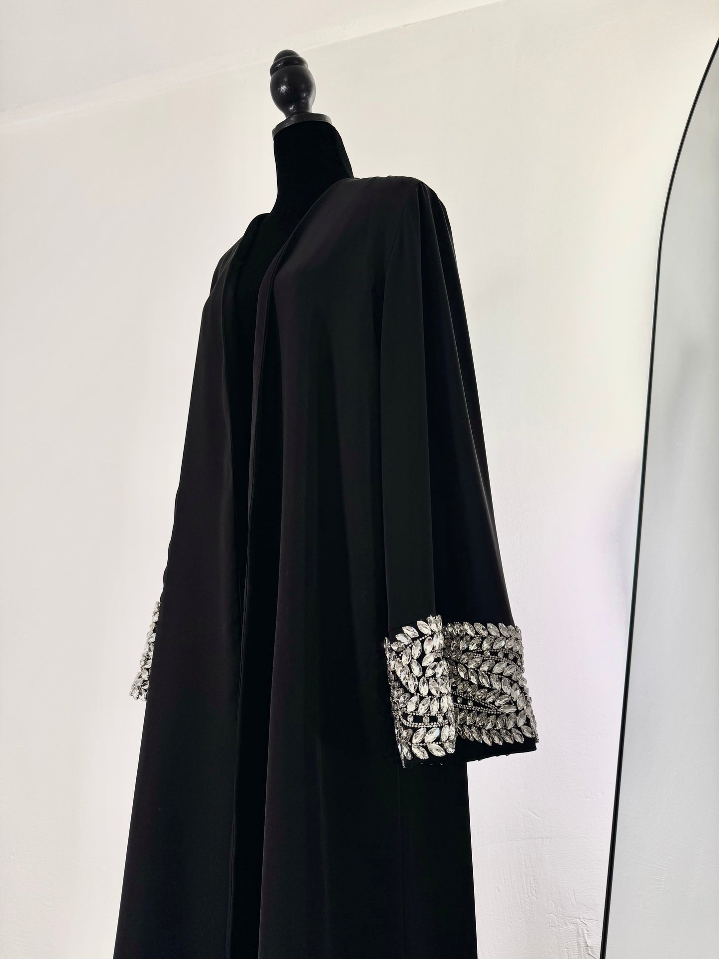 Lujain - Couture Hand Beaded Gem Abaya (Hijab Included)