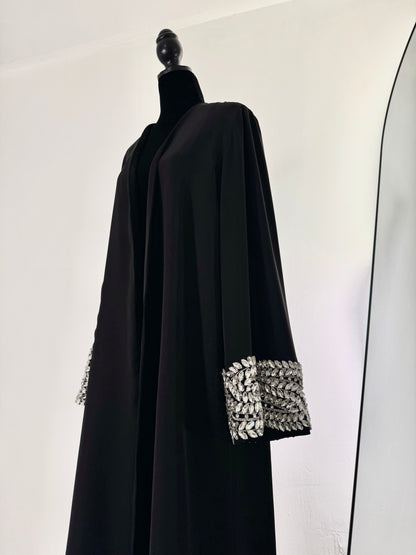 Lujain - Couture Hand Beaded Gem Abaya (Hijab Included)