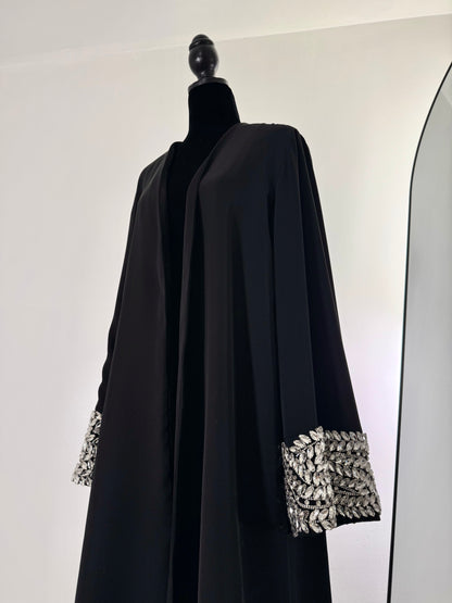 Lujain - Couture Hand Beaded Gem Abaya (Hijab Included)