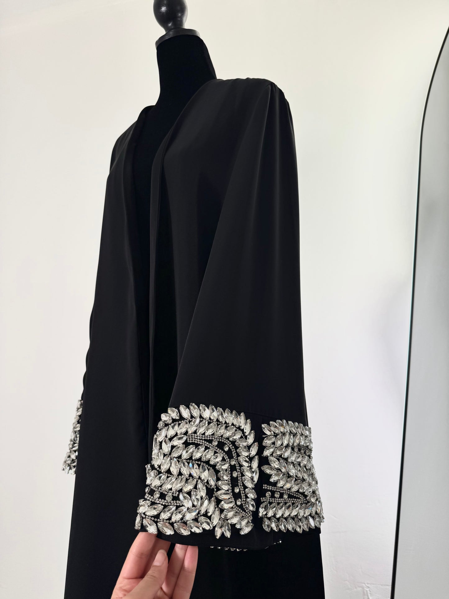 Lujain - Couture Hand Beaded Gem Abaya (Hijab Included)