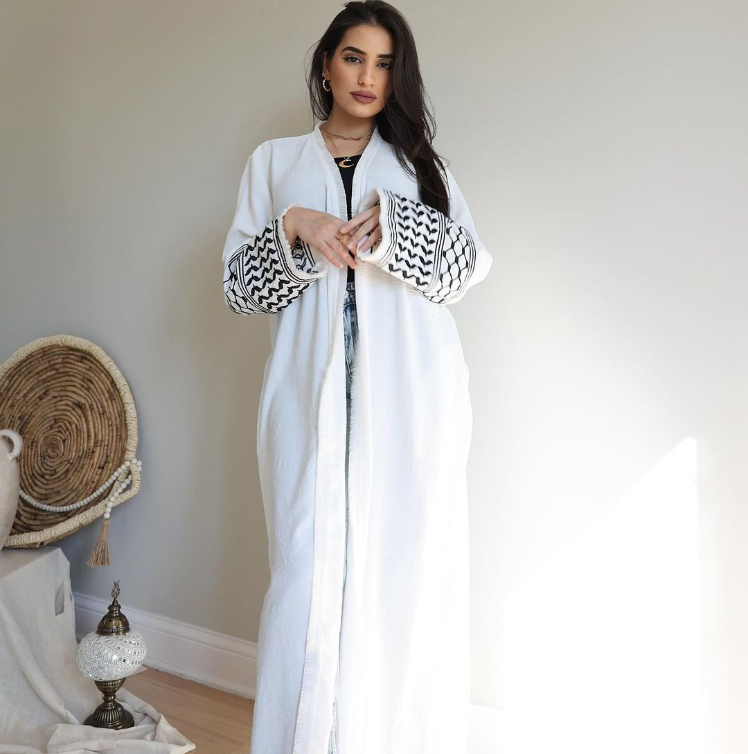 Keffiyah Embroidery Abaya