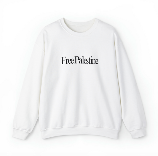 land you have to kill for sweater - free palestine front text