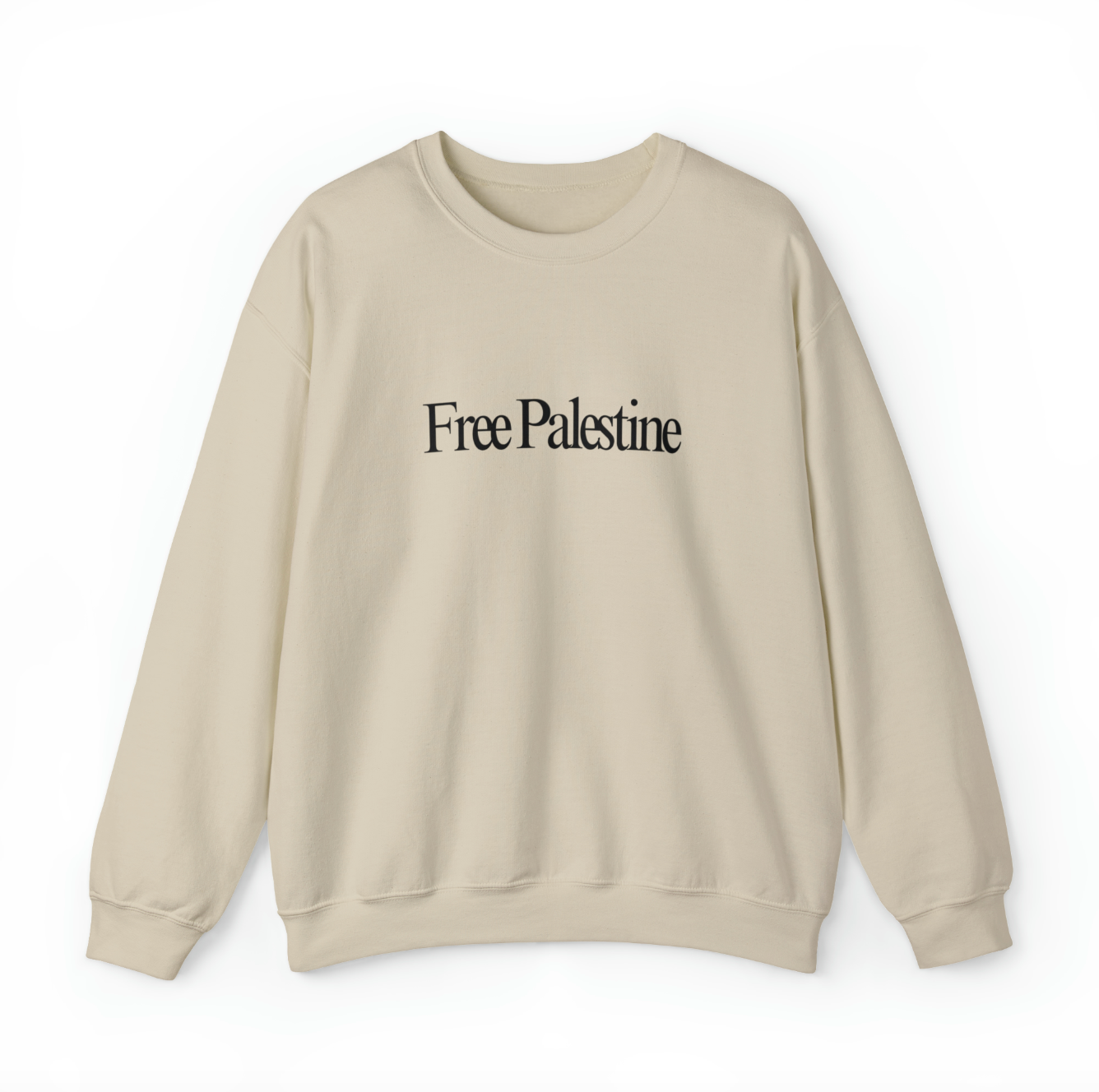 land you have to kill for sweater - free palestine front text