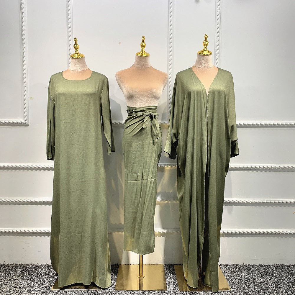 Wrap Abaya - Three Piece Set