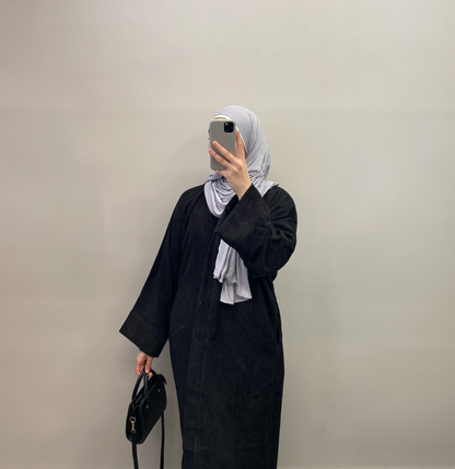 Corduroy Thick Cuff Sleeve Abaya