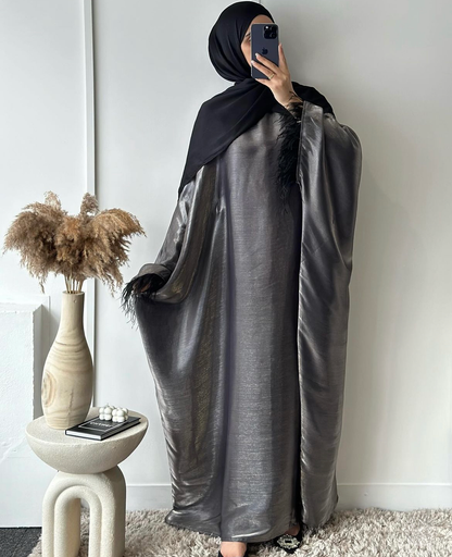 Aliyah Shimmer Feather Kaftan