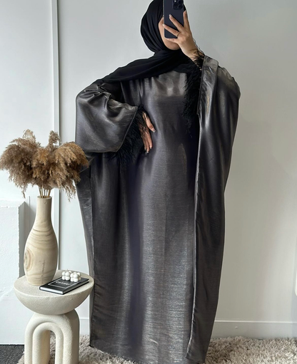 Aliyah Shimmer Feather Kaftan